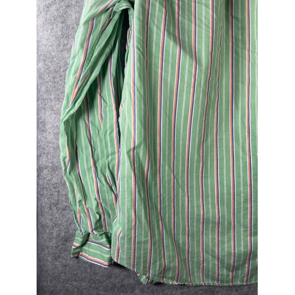 Ralph Lauren‎ Mens Green Striped Oxford Button Down Shirt Size M Long Sleeve - Picture 9 of 10